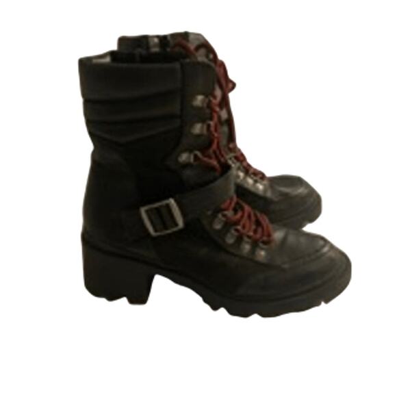 Grunge Combat Moto Boots Lust For Life LL-GILD Size 10M - Picture 2 of 9